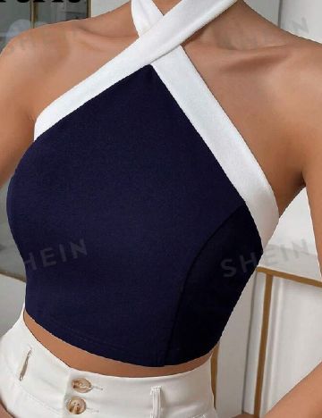 Top SHEIN, bleumarin