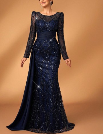 Rochie lunga SHEIN, bleumarin inchis
