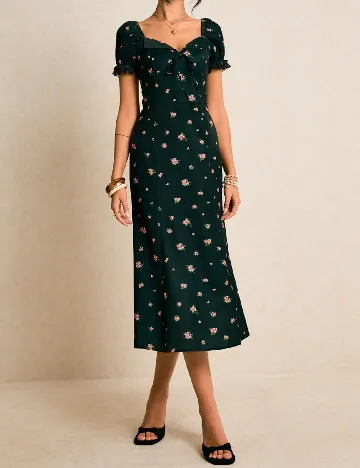 Rochie medie SHEIN, verde inchis