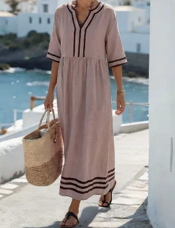 Rochie medie SHEIN, crem