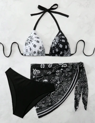 Costum de baie SHEIN CURVE, negru
