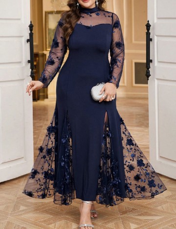 Rochie lunga SHEIN CURVE, albastru