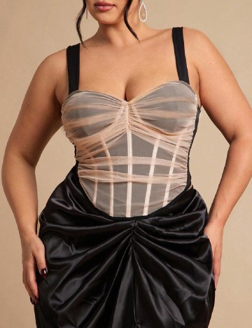 Top SHEIN CURVE, negru