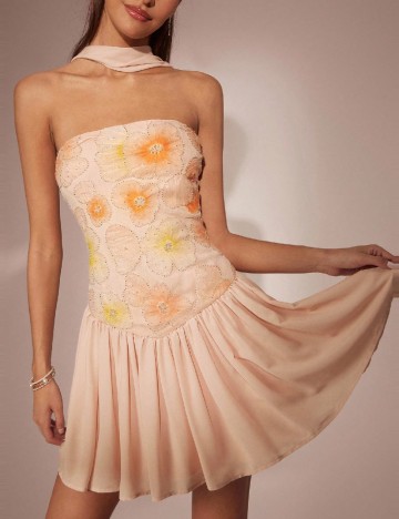 Rochie scurta SHEIN, piersica