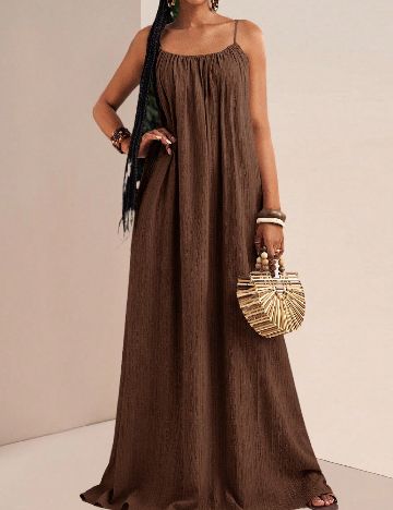 Rochie lunga SHEIN, maro