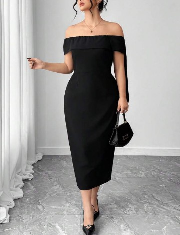 Rochie medie SHEIN CURVE, negru