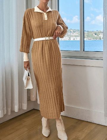 Rochie lunga SHEIN, maro