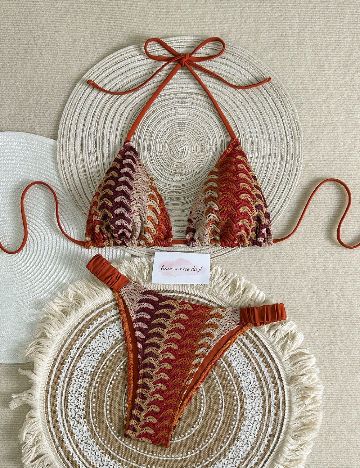 Costum de baie SHEIN, maro