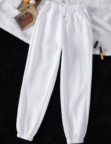 Pantaloni SHEIN, alb
