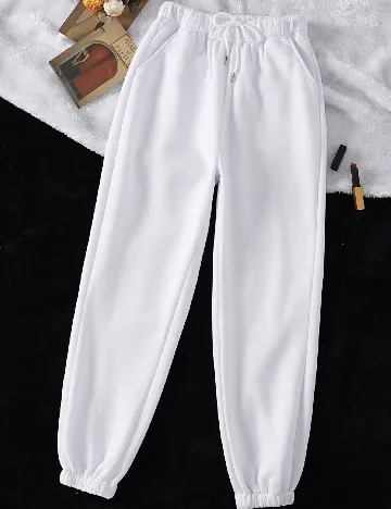 Pantaloni SHEIN, alb