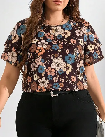 Tricou SHEIN CURVE, floral print