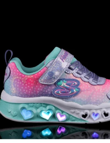 Adidasi cu luminite SKECHERS, mix culori