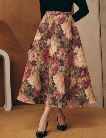 Fusta Anewsta, floral print