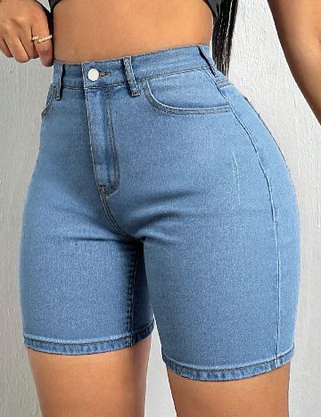 Pantaloni scurti SHEIN, albastru
