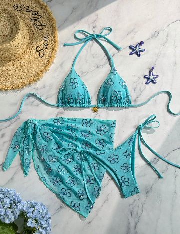Costum de baie SHEIN, albastru