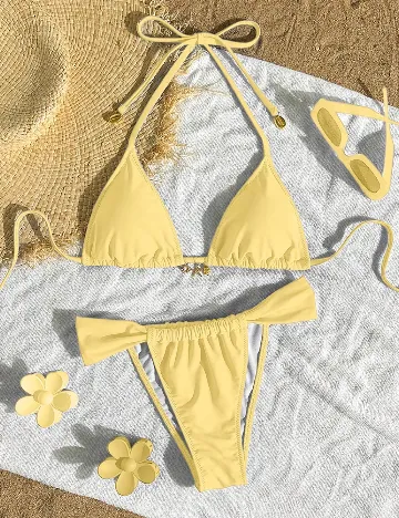 Costum de baie SHEIN, galben