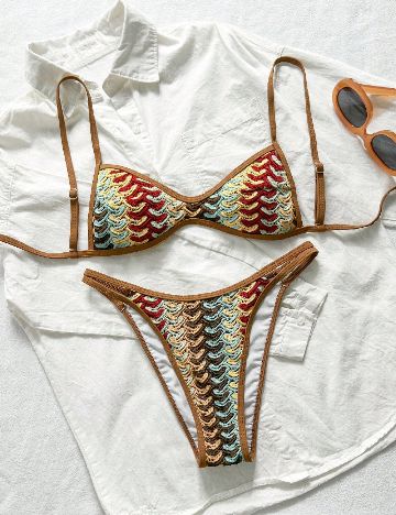 Costum de baie SHEIN, mix culori