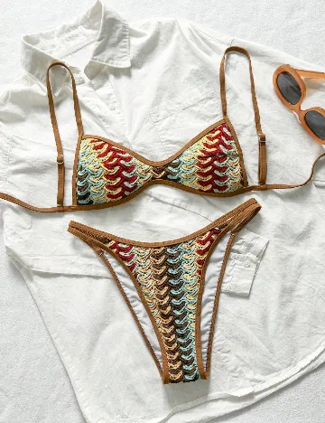 Costum de baie SHEIN, mix culori