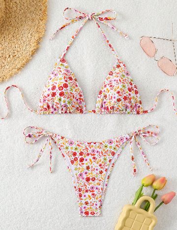 Costum de baie SHEIN, floral print