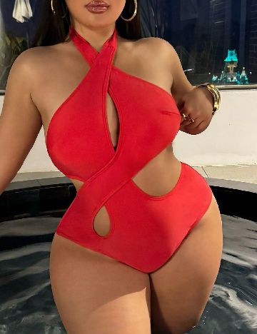 Costum de baie SHEIN CURVE, rosu