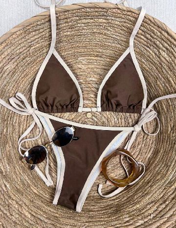 Costum de baie SHEIN, maro