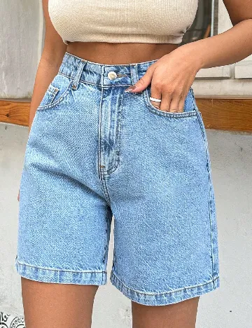 Pantaloni scurti SHEIN, albastru