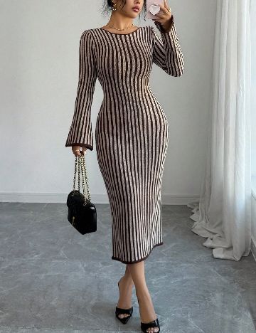 Rochie medie SHEIN, maro