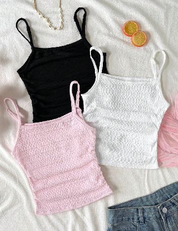 Set topuri 3 bucati Shein Kids, mix culori
