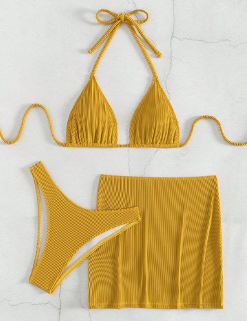 Costum de baie SHEIN, mustar