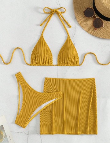 Costum de baie SHEIN, mustar