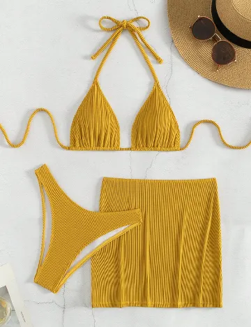 Costum de baie SHEIN, mustar