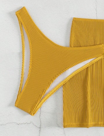 Costum de baie SHEIN, mustar