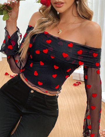 Top SHEIN, negru