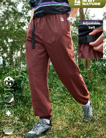 Pantaloni SHEIN, maro