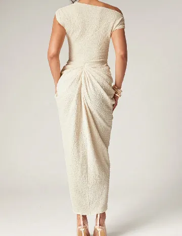 Rochie medie Silquee, crem