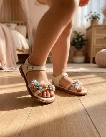 Sandale Shein Kids, crem