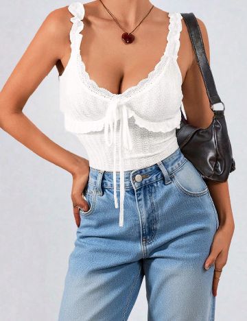 Top SHEIN, alb