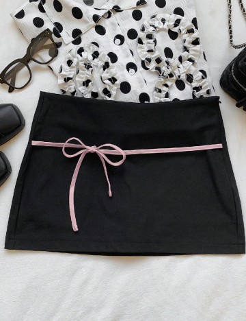 Fusta pantalon SHEIN, negru
