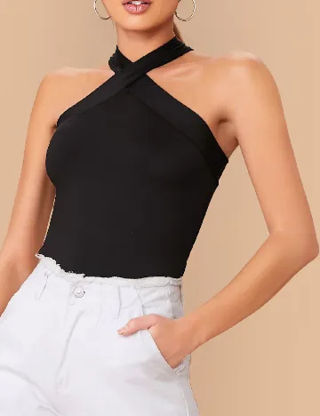 Top SHEIN, negru