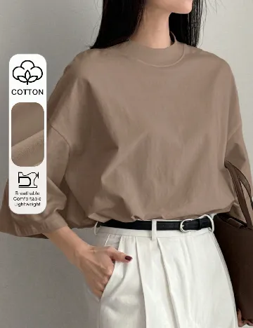 Tricou Oversize Dazy, maro