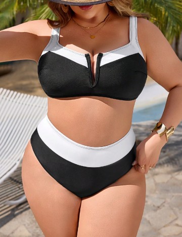 Costum de baie SHEIN CURVE, negru