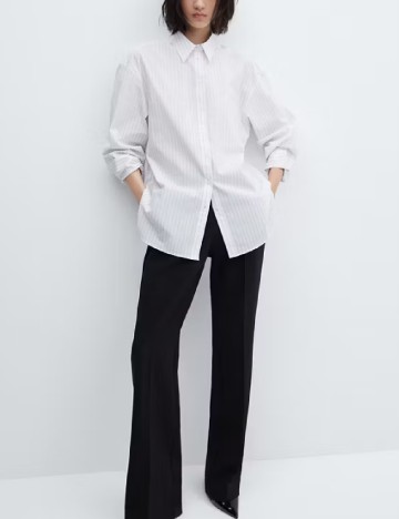 Camasa Oversize Mango, alb
