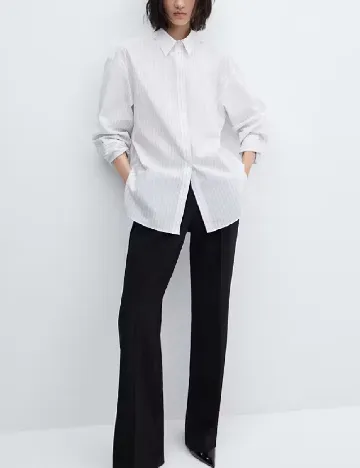 Camasa Oversize Mango, alb