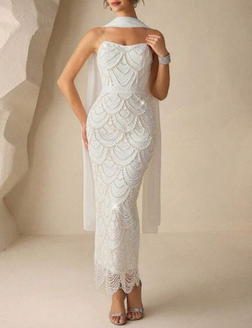 Rochie lunga SHEIN, alb