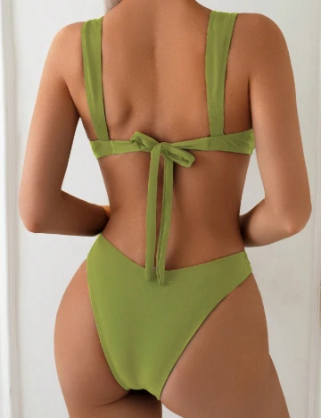 Costum de baie SHEIN, verde