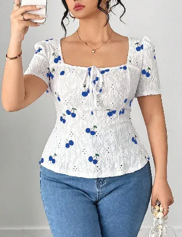 Bluza SHEIN CURVE, alb
