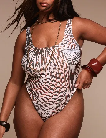 Costum de baie Musera Plus Size, mix culori