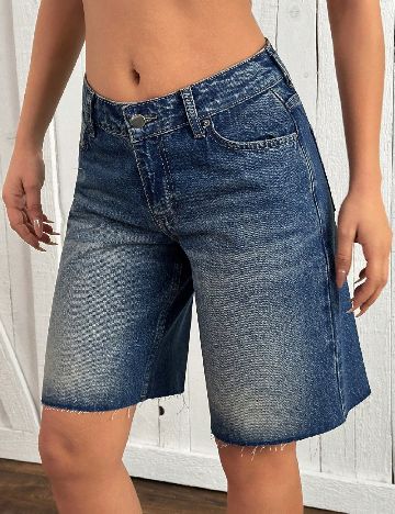 Pantaloni scurti SHEIN, albastru