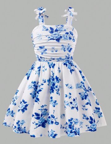 Rochie Shein Kids, alb/albastru