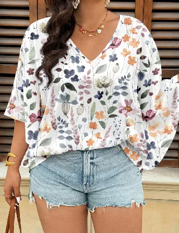 Bluza SHEIN CURVE, floral print